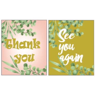 Combo100cái thẻ treo túi giấy , treo sản phẩm - Tag treo Thankyou (không bao gồm dây treo)