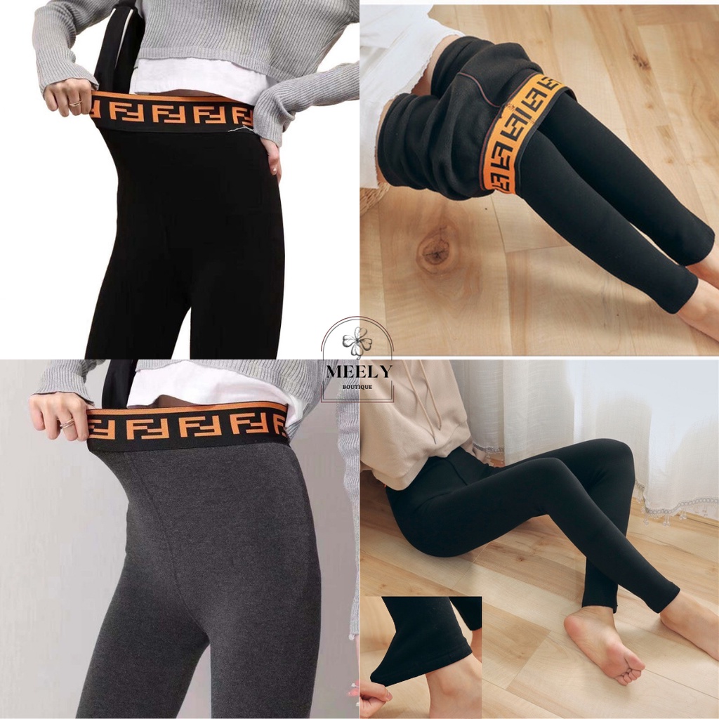 Quần Legging Lót Lông Cừu Cạp Cao Gen Bụng Quần Dài Nữ Len Tăm Lót Nỉ Dày Siêu Ấm Cạp Chữ  Freesize 40- 60kg | BigBuy360 - bigbuy360.vn