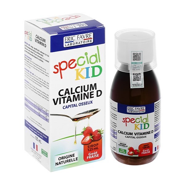 - Siro Special Kid Calcium Vitamine D Bổ Sung Canxi và Vitamin D -Chai 125ml- Pháp