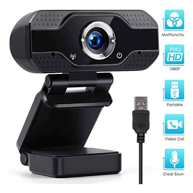 Webcam Mini USB 1080P Xoay Được Có Kẹp Gắn Máy Tính Laptop Tiện Dụng