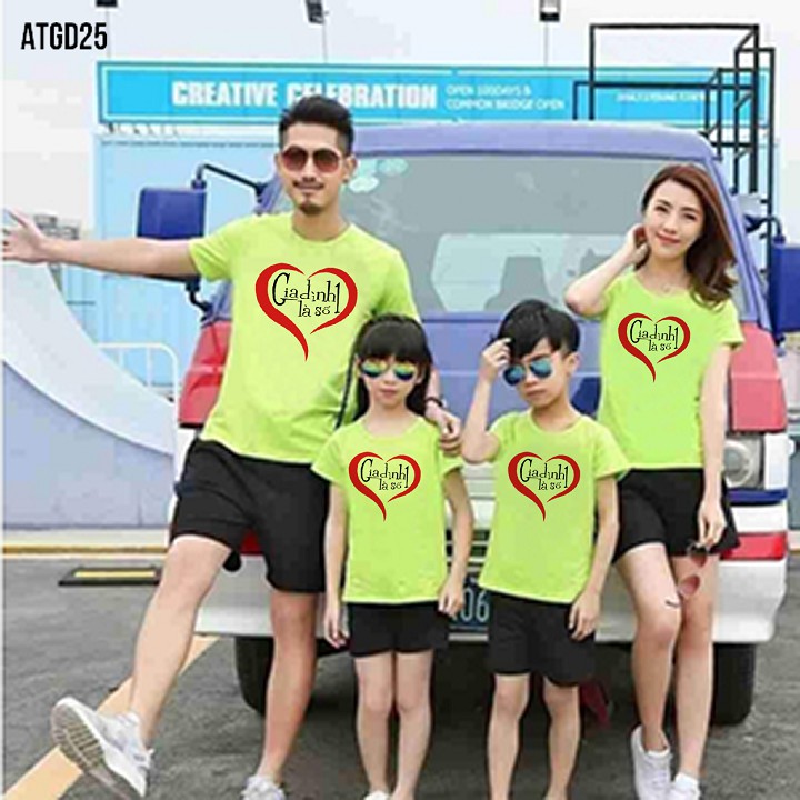 ÁO THUN GIA ĐÌNH - NHÓM - ĐI BIỂN IN HÌNH GIA ĐÌNH LÀ SỐ 1 ĐỦ MÀU ĐỦ SIZE