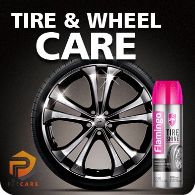 Chai Xịt Dưỡng Lốp Và Nhựa Nhám Flamingo Tire Shine F010 500ml Làm Đen Lốp Và Phục Hồi Nhựa Nhám