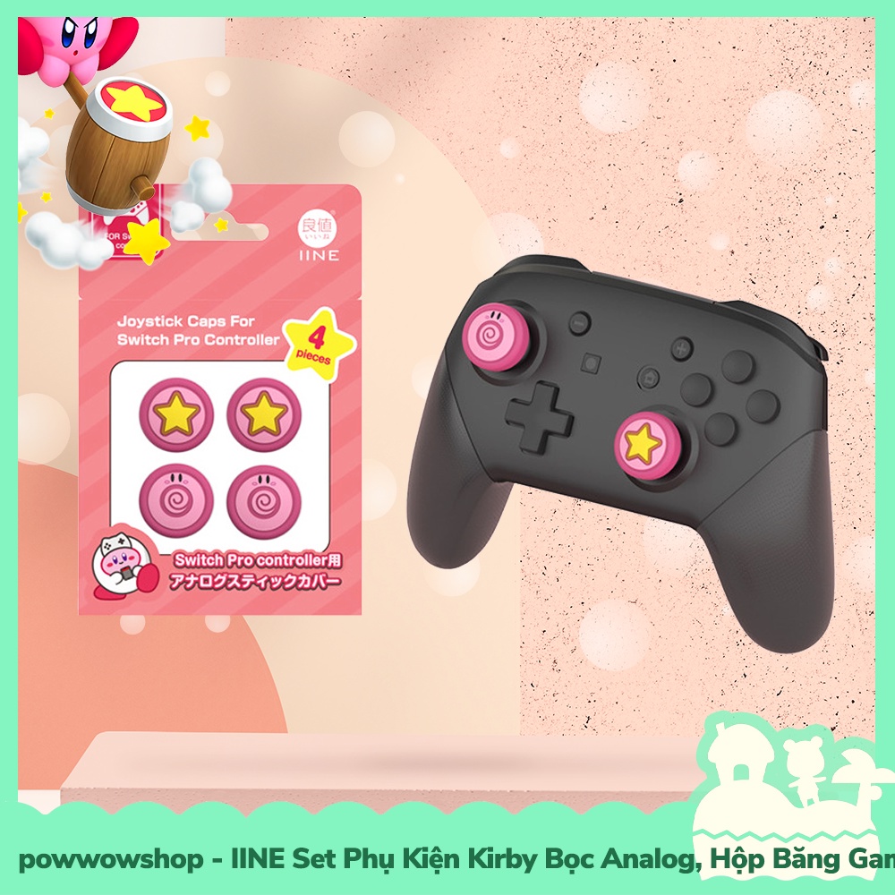 [Sẵn VN - Hỏa Tốc] OLED,V1,V2 Set Phụ Kiện Kirby Bọc Analog Joycon, NSPro, PS5, Hộp Băng Game Nintendo Switch