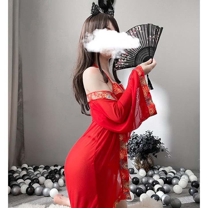 Đồ ngủ Cosplay áo yêm Trung Hoa FREE SHIP kèm áo choàng đồ ngủ chuyên chụp ảnh Studio