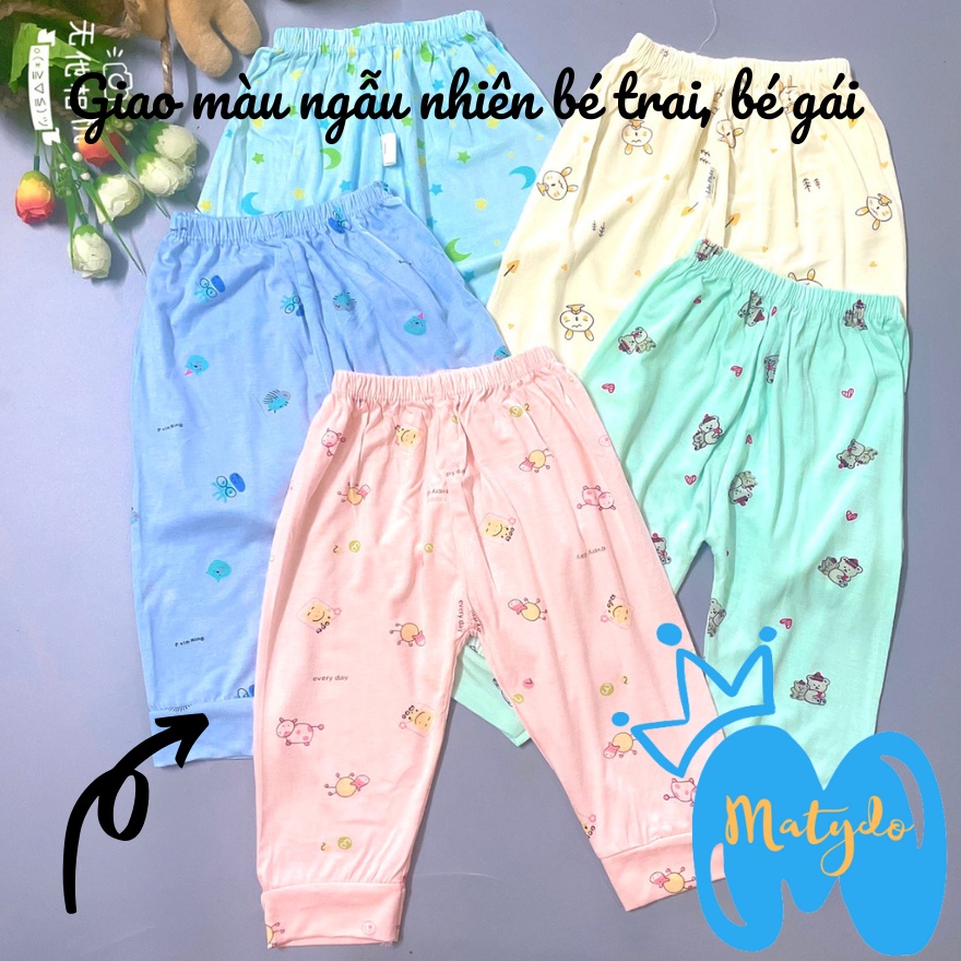 Quần dài sơ sinh bé trai bé gái mùa hè đông giá rẻ quần chục cho bé VT màu họa tiết QDSS05
