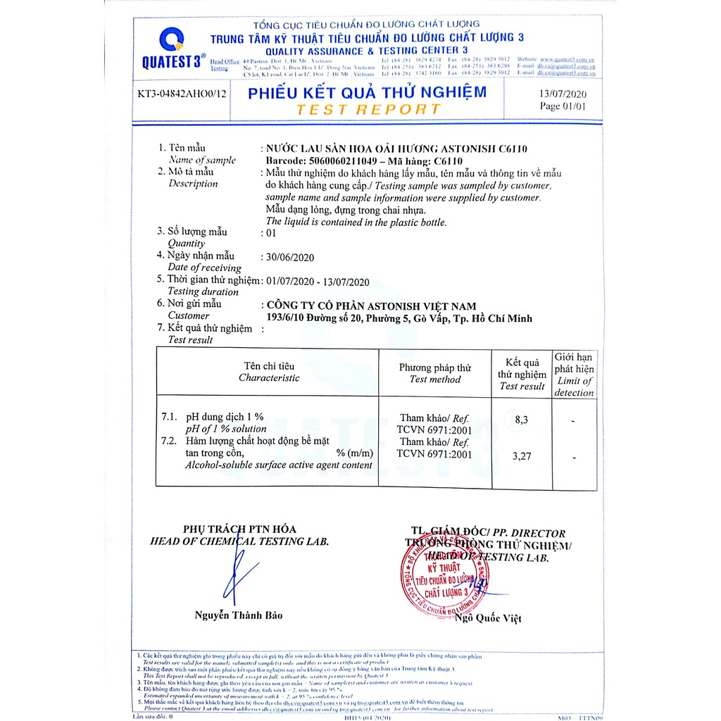 Nước lau sàn hoa oải hương Astonish C6110_1lit