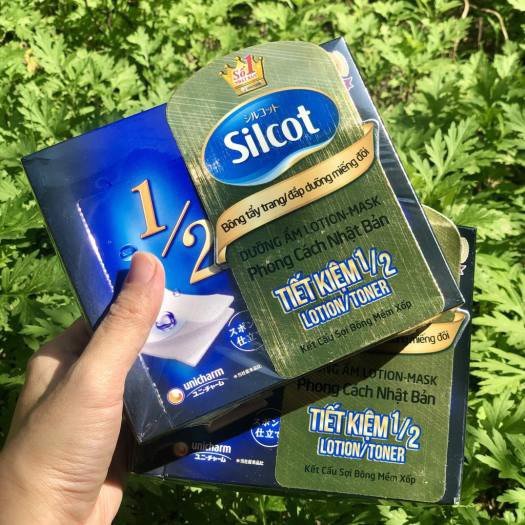 Bông Đắp Toner, Tẩy Trang SILCOT Lotion Mask Unicharm Chính Hãng - 40 miếng đôi