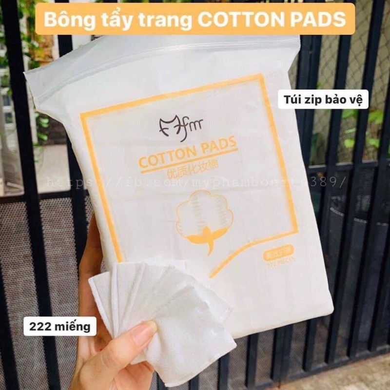Bông tẩy trang Cotton pads 220 miếng siêu dai