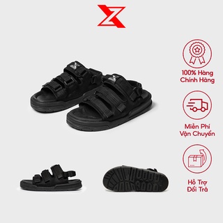 Sandals ZX 3121 Streetwear đế bằng khóa dán Coffee Cream & All Black