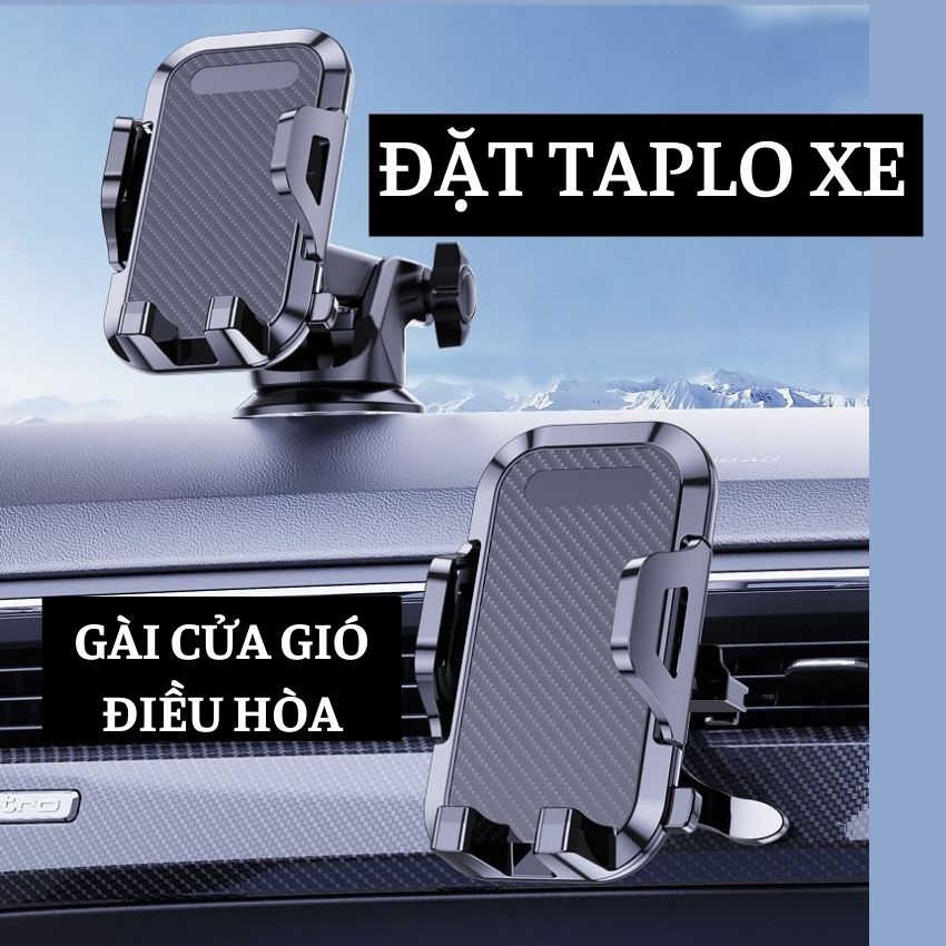 Giá Đỡ Điện Thoại Ô Tô Đa Năng Xoay 360 Độ Đặt Mặt Taplo Gài cửa Gió Điều Hòa GDD06