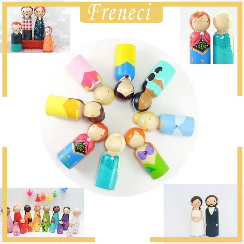 Bộ 20 Búp Bê Gỗ Mini Tự Vẽ Dành Cho Trẻ Em