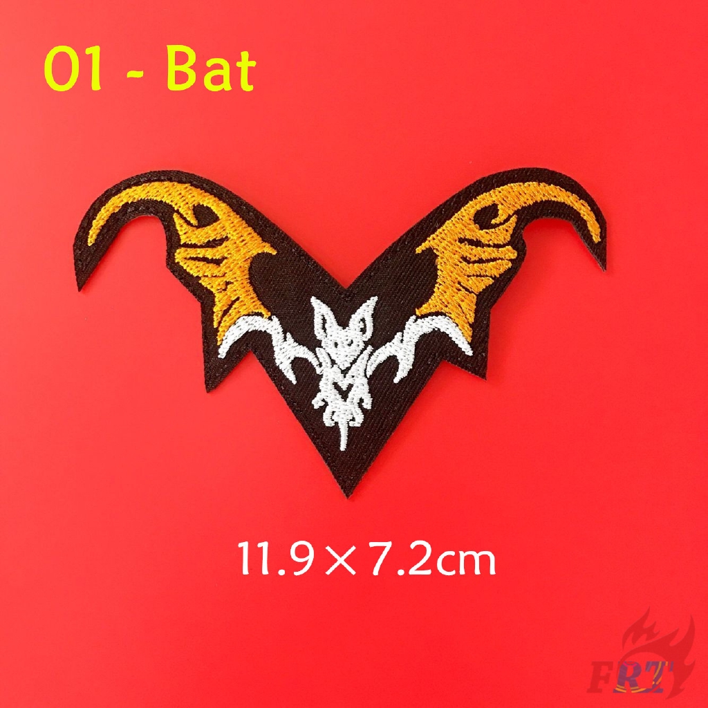 ☸ Sticker Ủi Thêu Hình Đầu Lâu / Dơi / Mèo / Ngựa / Bướm / Rồng ☸ 1 Miếng Dán Ủi Quần Áo Hình Đầu Lâu Halloween