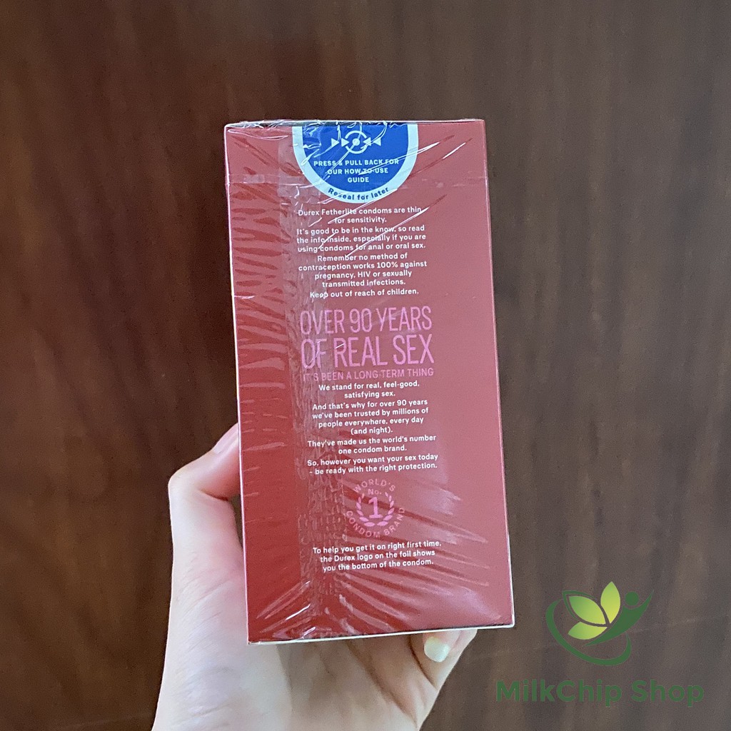 Bao cao su Durex Úc 30 miếng (có tách bán lẻ) MP12 Milk Chip shop