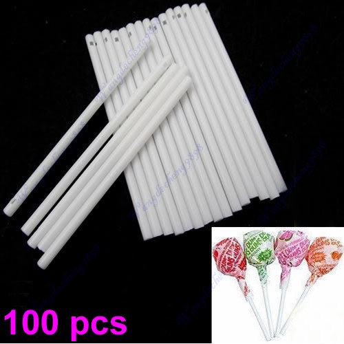 Set 100 que nhựa làm kẹo mút tiện dụng