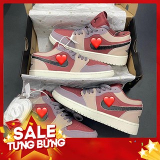 Giày Sneaker JorDan 1 Low Mận, Giày jordan 1 cayon rust , giày jd1 thấpThể Thao Nam Nữ Thấp Cổ Full Phụ Kiện