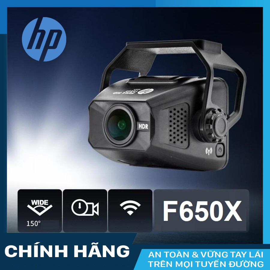 Camera hành trình HP F650x Wifi GPS + thẻ nhớ 16/32GB Class 10 - hàng chính hãng