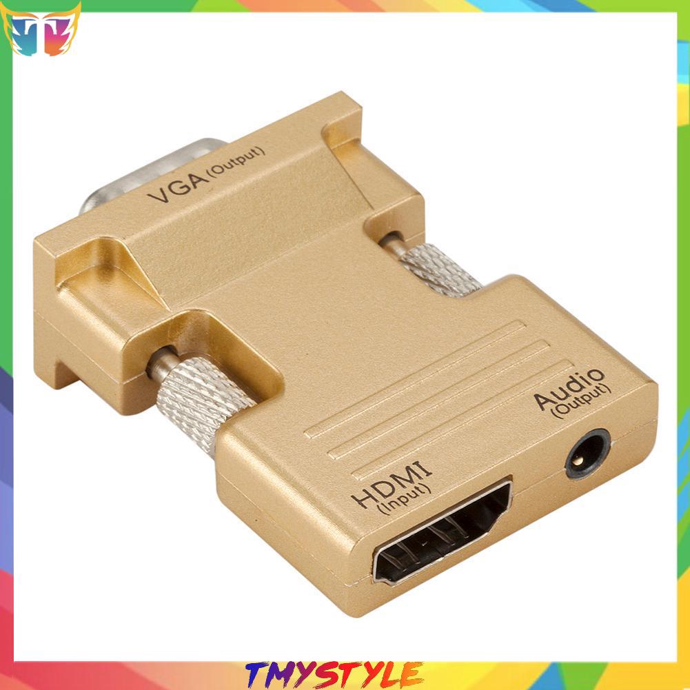Cổng chuyển đổi từ HDMI sang VGA với cáp âm thanh 1080P chất lượng cao