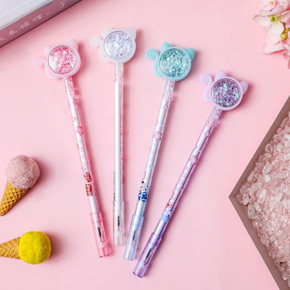 Bút Mực Nước Ngòi 0.5mm Hình Mèo Dễ Thương
