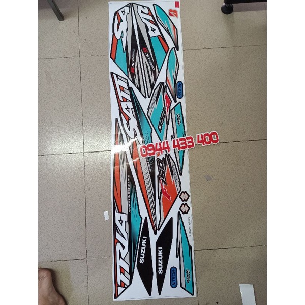 Tem rời satria siêu đẹp in DECAL 3 lớp ko bay màu
