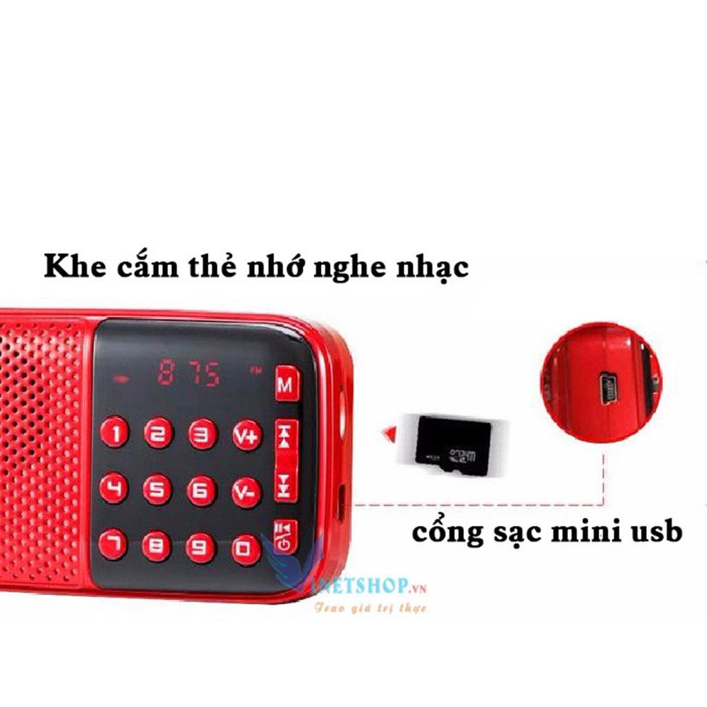 ĐÀI RADIO FM NGHE NHẠC QUA USB VÀ THẺ NHỚ AINGE /NONTAUS V8