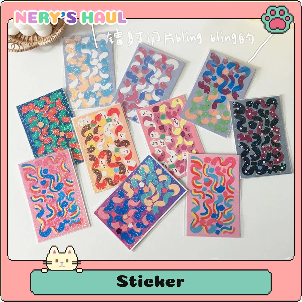 Sticker bling bling hàn quốc trang trí sổ tay ✨