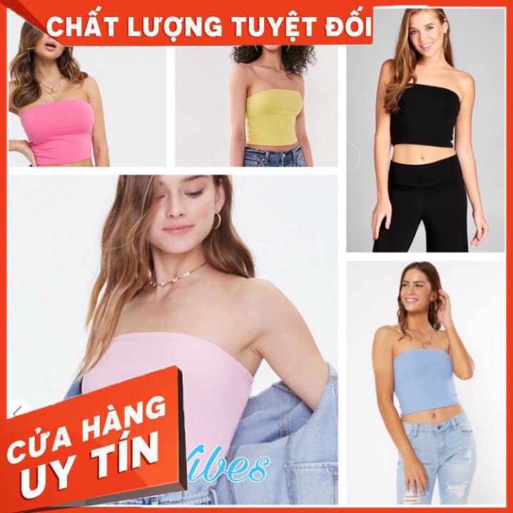 Áo Quây Ngực Áo Ống Không Đệm Thun Nữ Croptop Dáng Ôm Không Dây Xuất Khẩu F21 - Hàng nhập khẩu