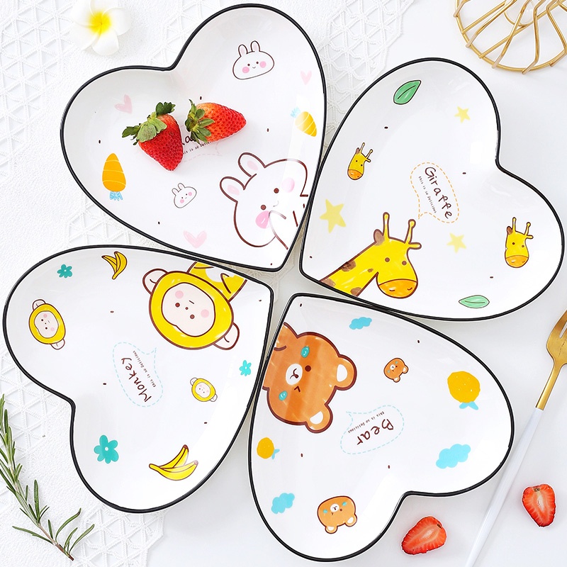 Đĩa sứ, chảo nướng, thố nhiều hình dáng họa tiết động vật ngộ nghĩnh - VS297