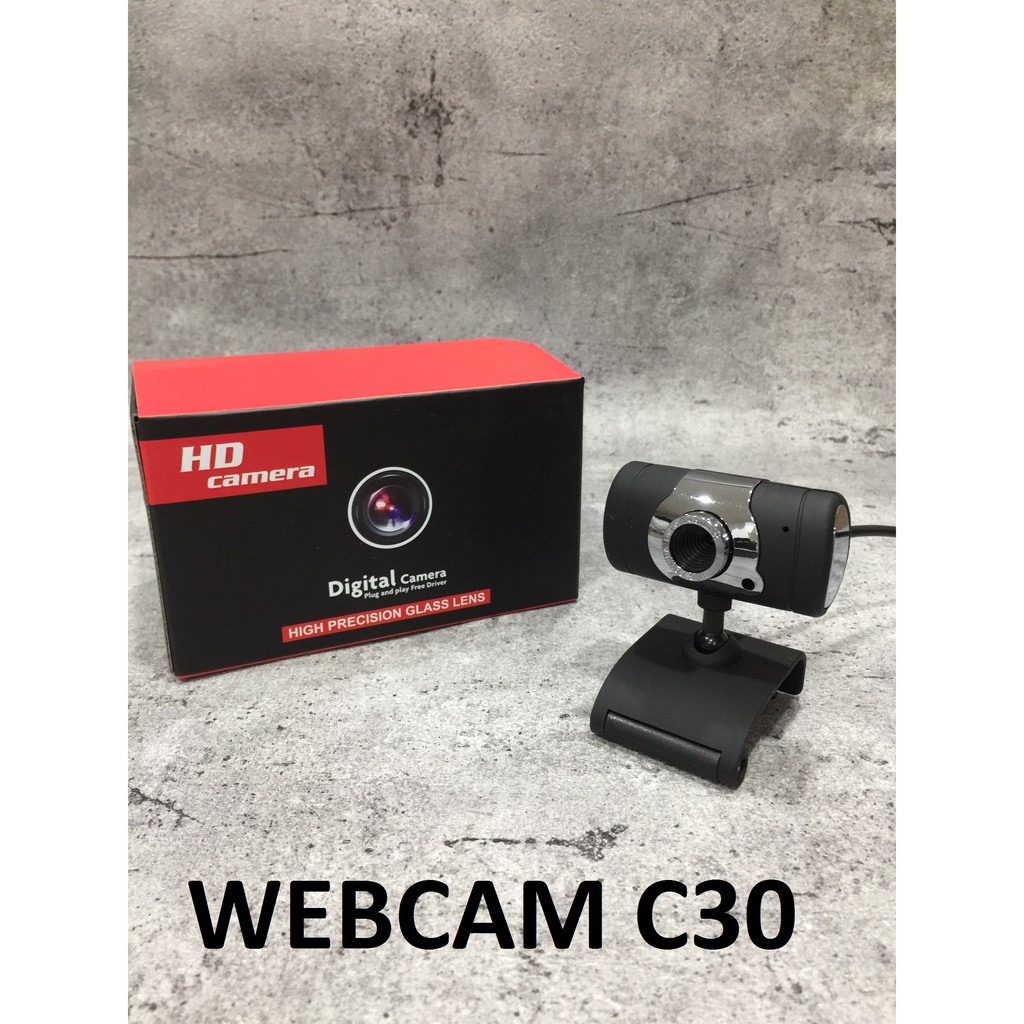 Webcam dùng cho máy tính học online tích hợp micro âm thanh C30