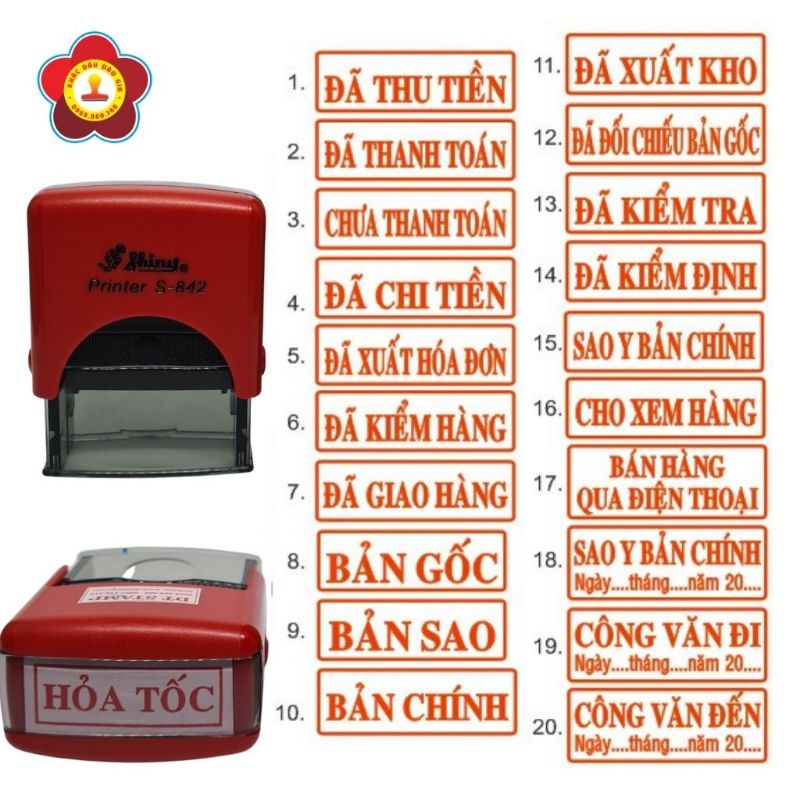 Con dấu lệnh theo mẫu khắc sẵn