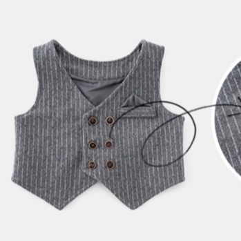 Sét bộ công tử vest 3 chi tiết kèm nơ dành cho bé trai 3-36m