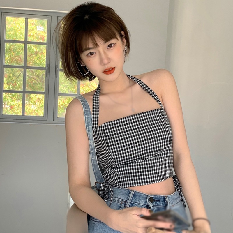 Áo Tank Top Hoạ Tiết Kẻ Sọc Phong Cách Hàn Quốc Cho Nữ