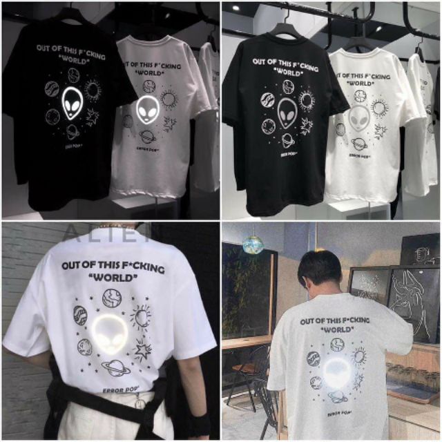 ÁO THUN TAY LỠ UNISEX PHẢN QUANG