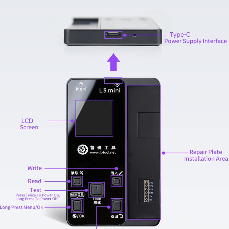 Box Luban L3 Mini Sửa Face ID - Fix Pin - Fix Camera - Fix Cáp Loa Trong