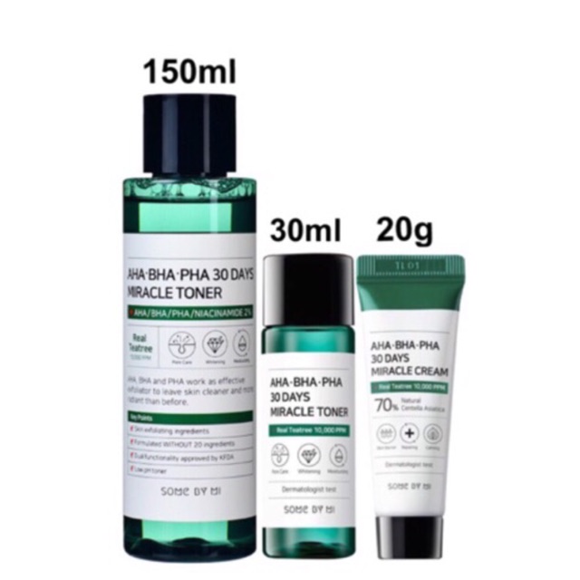 Tách Lẻ Kem Dưỡng/Toner Some By Mi AHA-BHA-PHA Miracle Minisize