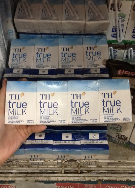 Set 2 Lốc Sữa Tươi TH True Milk Lốc 4 hộp x 110ml