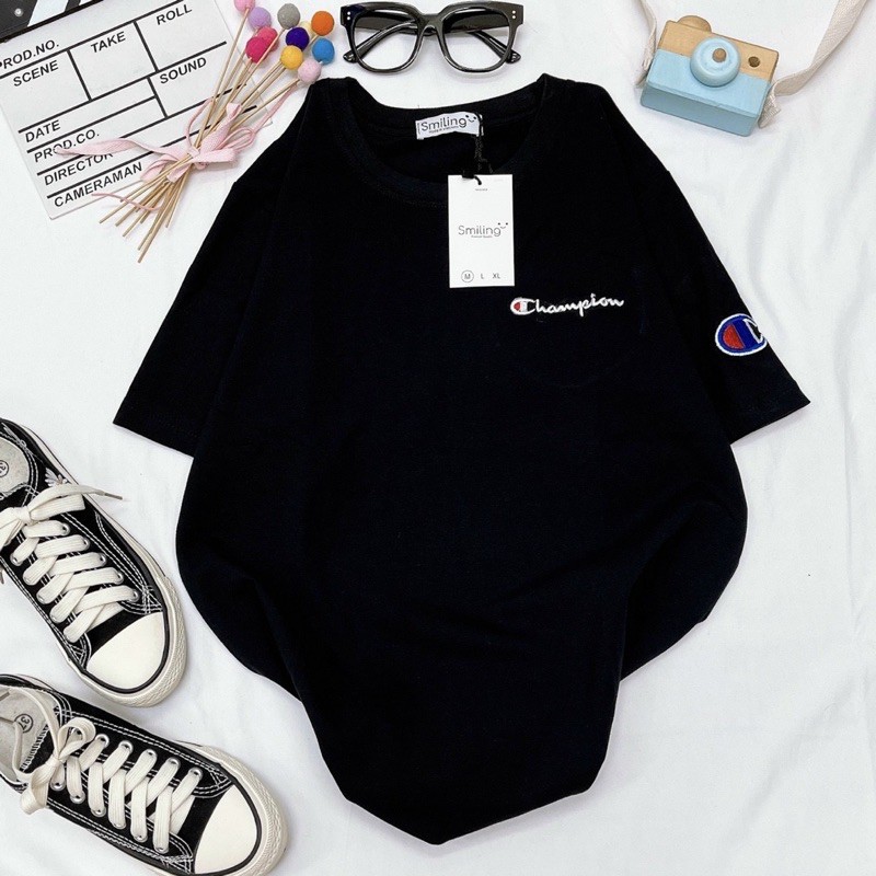 [Mã FAMAYWA giảm 10K đơn 50K] ÁO THUN THÊU CHAMPION - ẢNH THẬT SHOP CHỤP | BigBuy360 - bigbuy360.vn