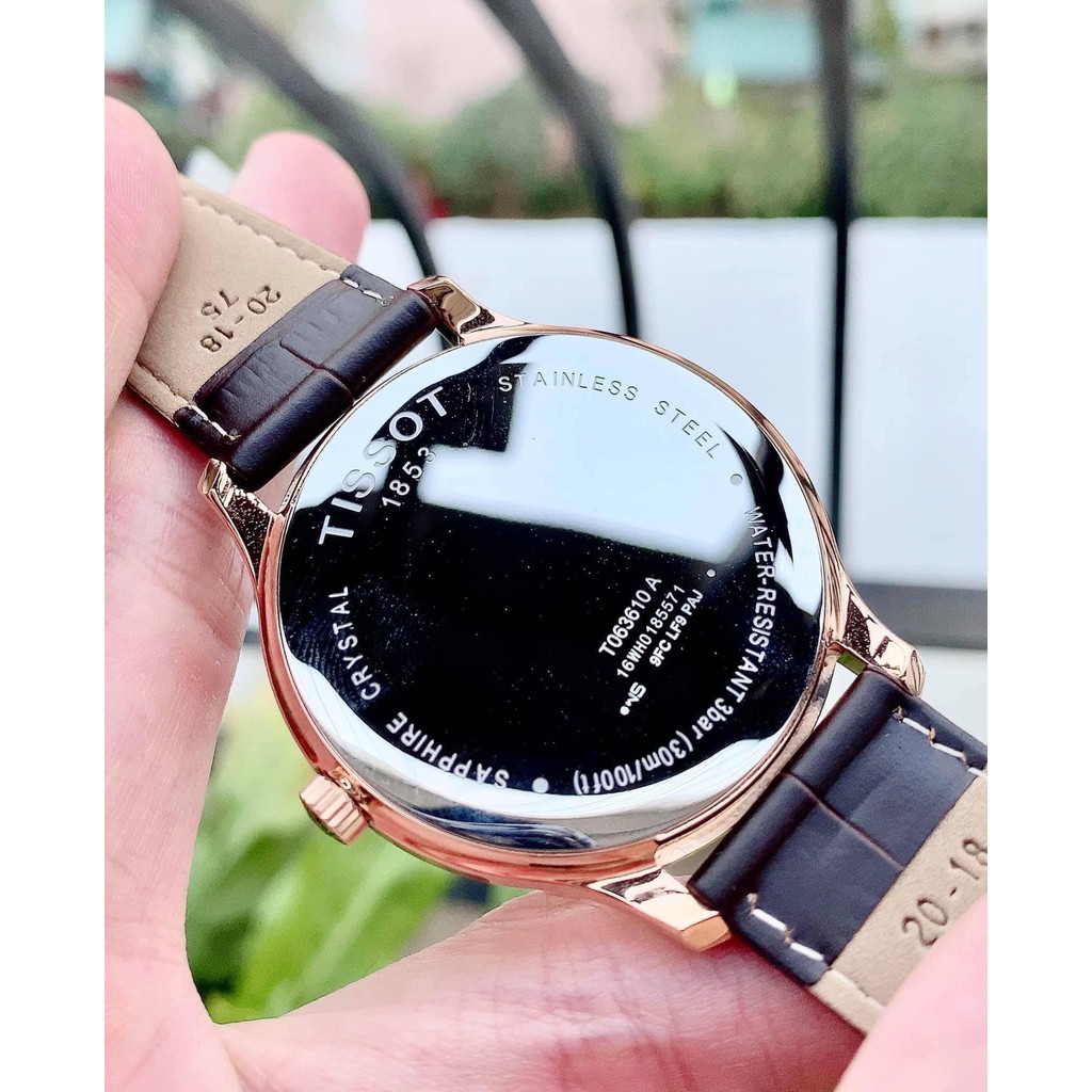 Đồng hồ nam chính hãng Tissot Tradition T063.610.36.038.00 (T0636103603800) - Máy pin Thụy Sĩ - Kính Sapphire - Dây da