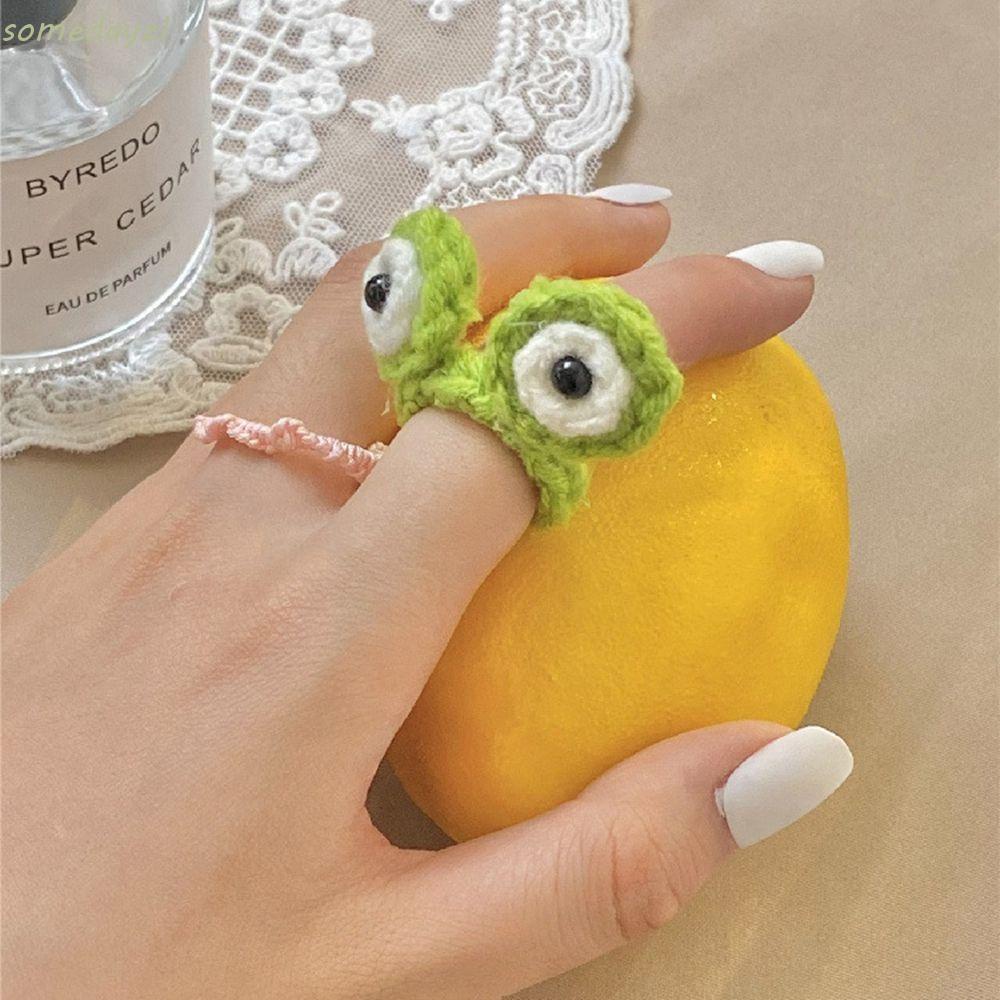 Nhẫn đan len kiểu Hàn Quốc dễ thương bắt mắt