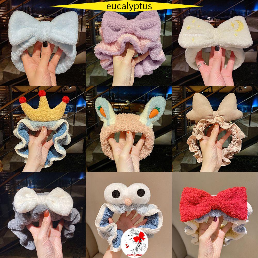 Băng Đô Cài Tóc Rửa Mặt Bằng Vải Bông Co Giãn Chống Trượt Phong Cách Hàn Quốc Đáng Yêu Dành Cho Bạn Nữ