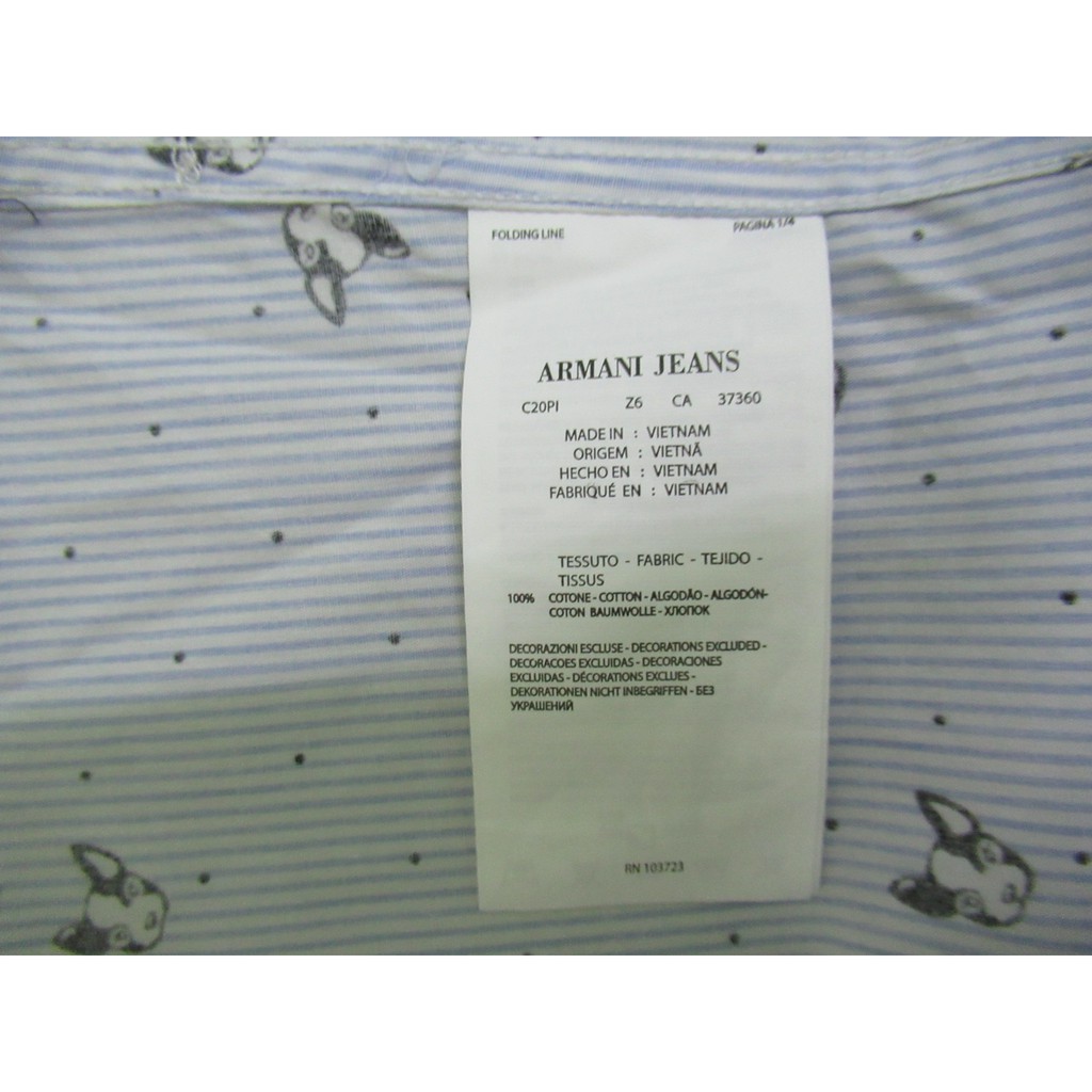 ÁO SƠ MI NAM ARMANI JEANS