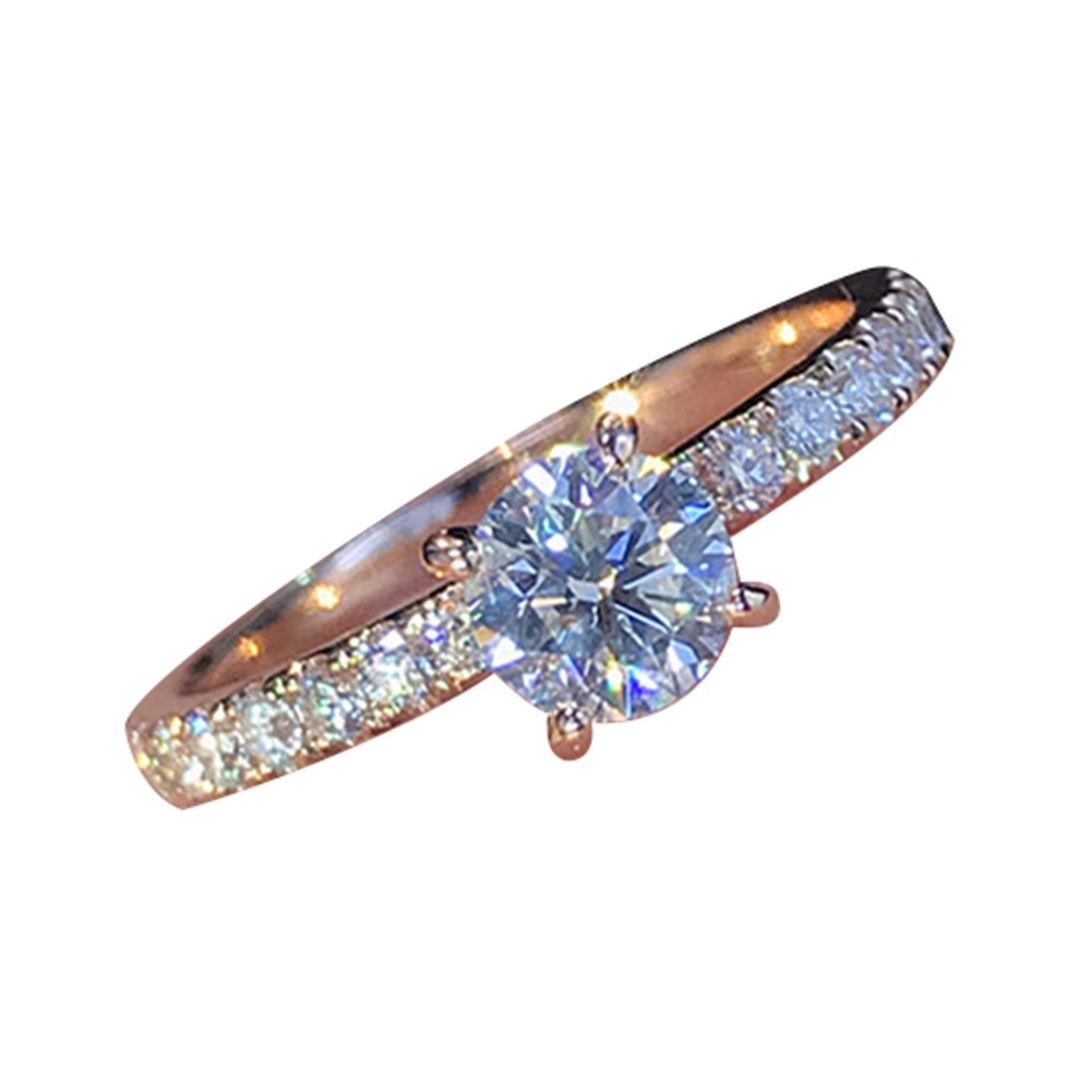 Nhẫn Bạc S925 Đính Đá Sapphire Trắng Tự Nhiên Tinh Tế Đơn Giản