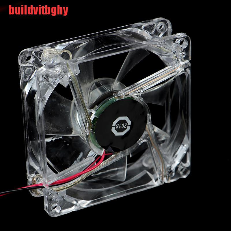 {buildvitbghy}New Clear 8cm PC Computer Case Cooling Fan LED Light Fan Mute Fan IHL