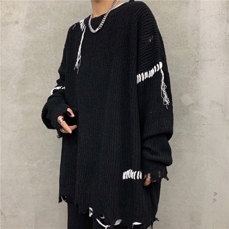 ORDER | Áo len rách viền unisex [ Lướt hết ảnh để xem ảnh thật và bảng size ] | BigBuy360 - bigbuy360.vn