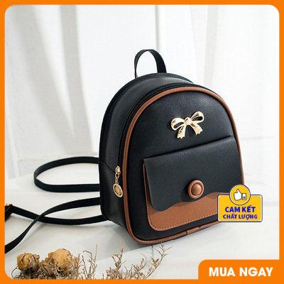 Balo nữ mini đính nơ thời trang cá tính phong cách Hàn Quốc ST0033