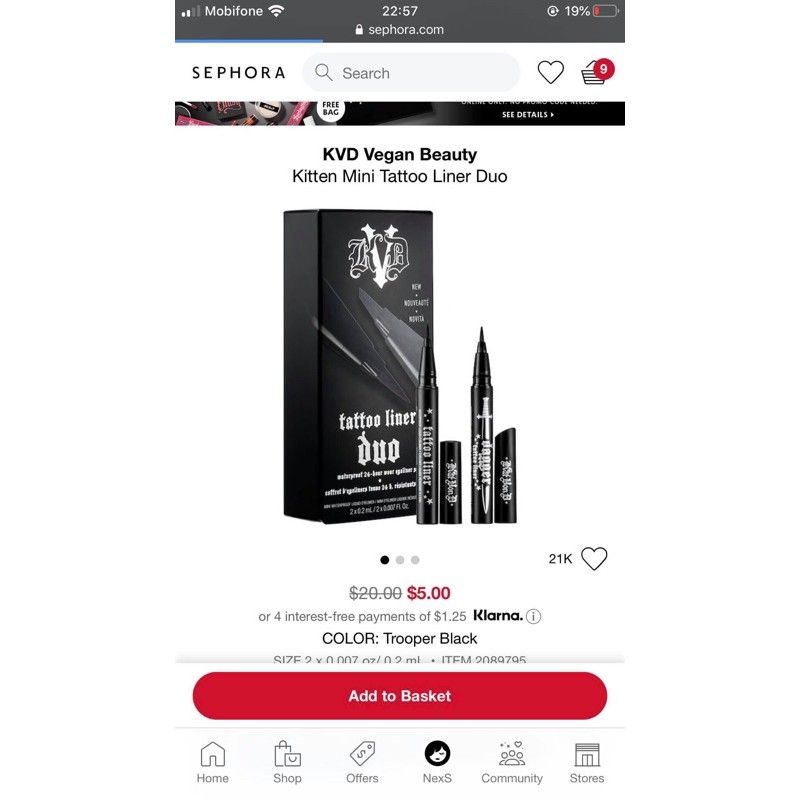 Set Kẻ mắt Kat Von D Tatoo Liner