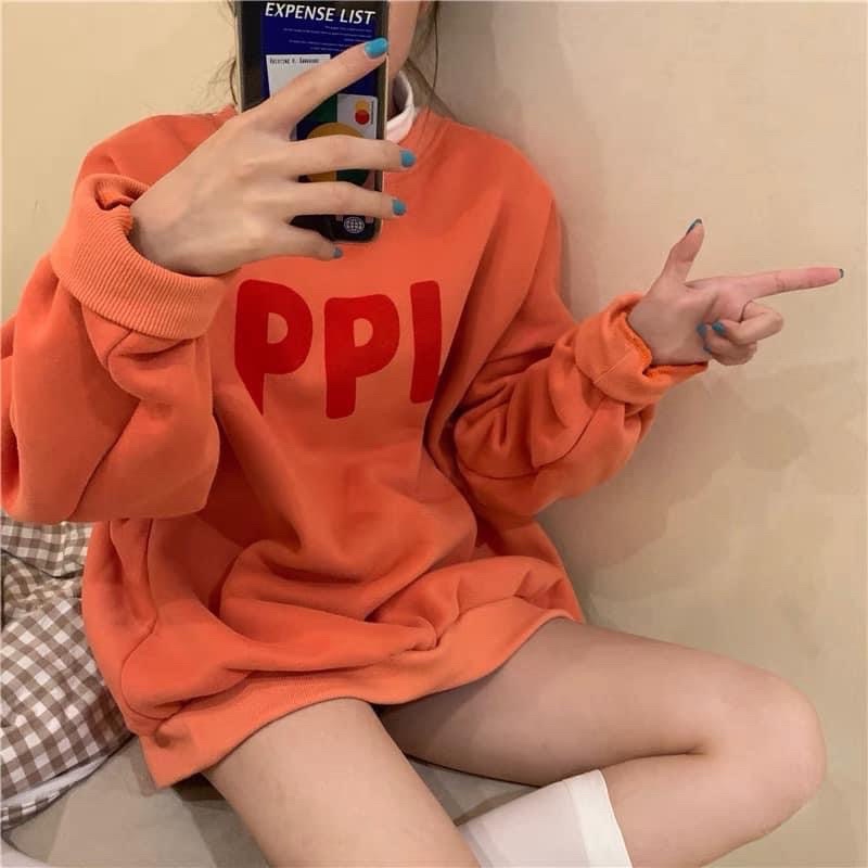 Áo Sweater Tay Dài Unisex In PPL