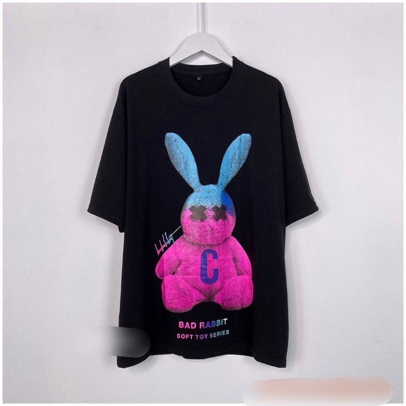 Áo Thun Tay Lỡ Nam nữ unisex form rộng phong cách Ulzzang in hình BAD RABBIT | BigBuy360 - bigbuy360.vn