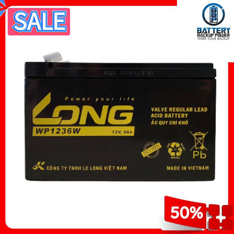 Ắc quy LONG 12V 9Ah - Globe 6V 5Ah. Cam kết date xuất xưởng tối thiểu tháng 4/2021, BH 12 tháng từ ngày xuất xưởng .