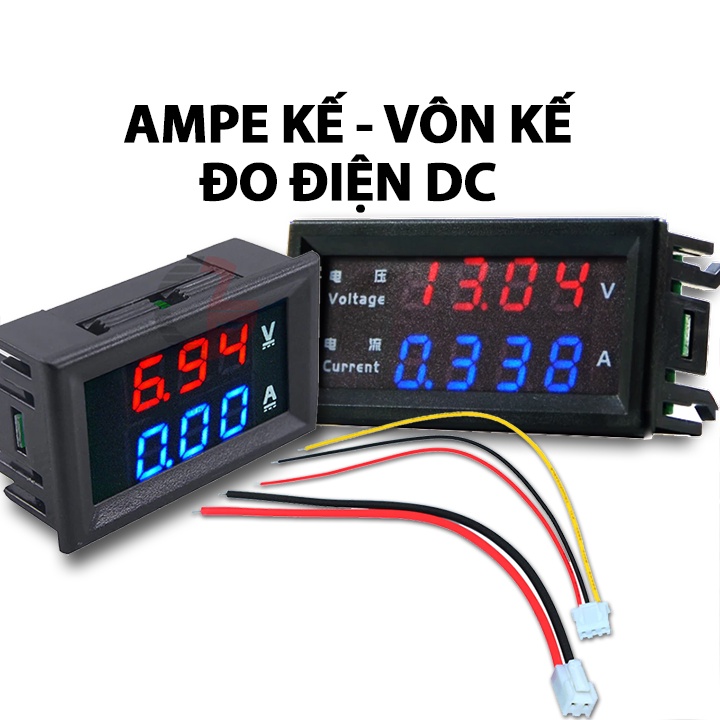 Vôn kế ampe kế - đồng hồ đo điện thế đo cường độ dòng điện DC