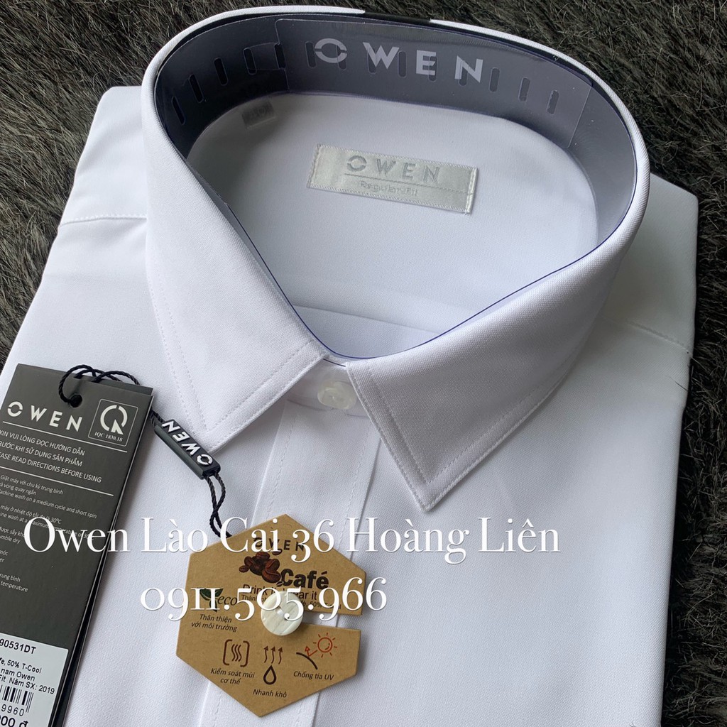 OWEN - Áo sơ mi trắng dài tay Owen chất Cafe (REGULAR/SLIMFIT) - Áo sơ mi trắng dài tay | BigBuy360 - bigbuy360.vn